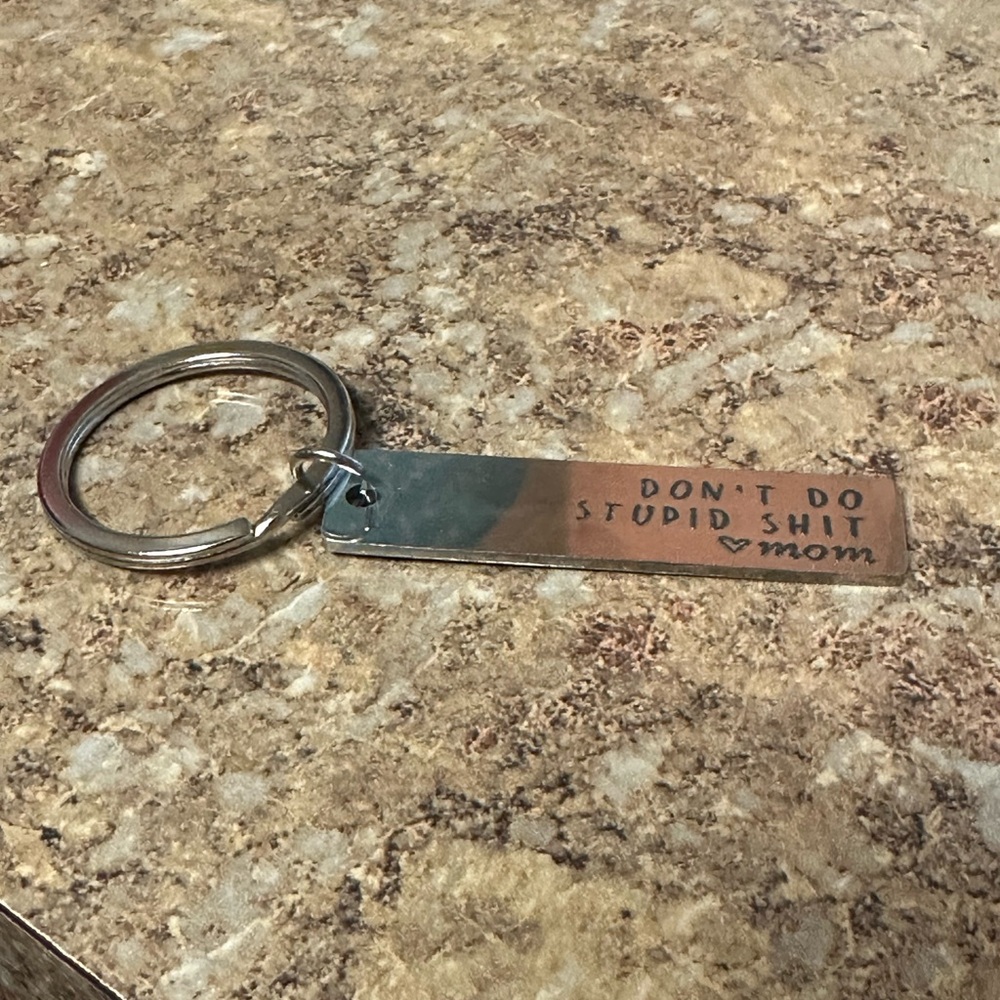 Engraved Silver Keychain - Picture 3 of 5
